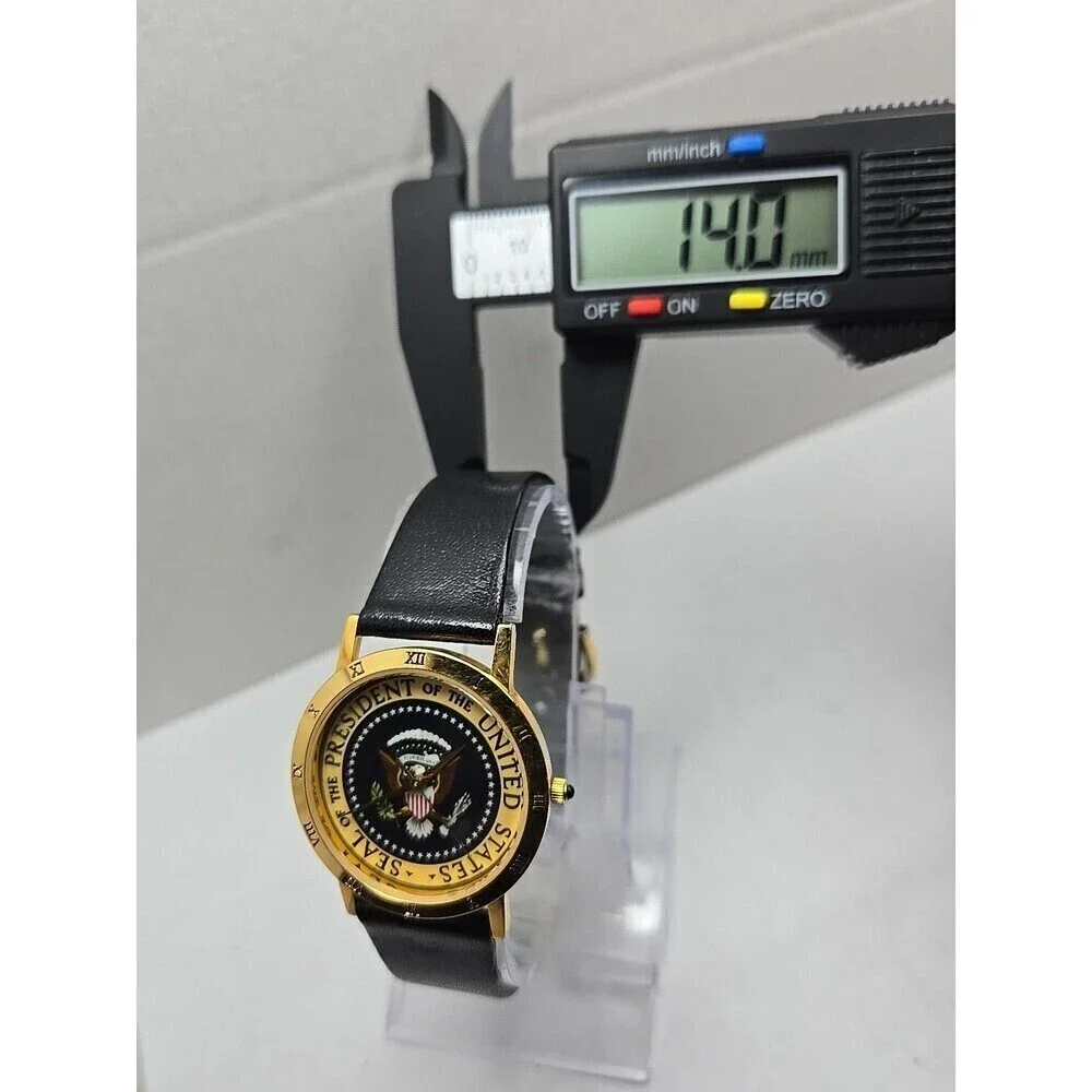 Image Watches Presidential Seal Gold Tone Quartz Unisex 34mm New Battery USA